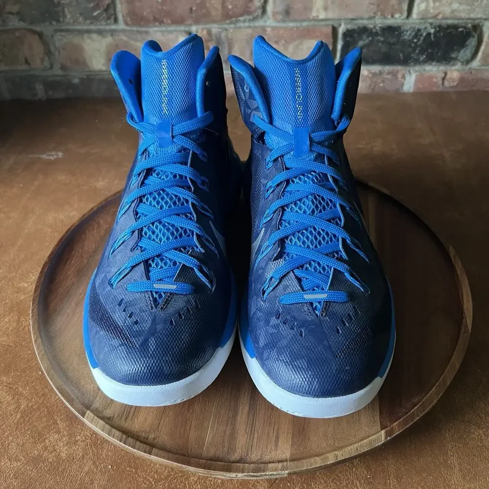 Nike Hyperdunk 2014 TB Basketball Blue Silver Swoosh Shoes Men's 10.5 653483-403